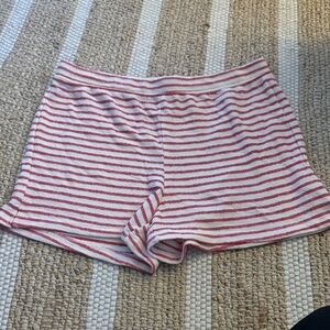 Active USA Red and White Striped Women's Pajama Shorts